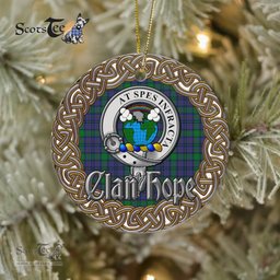 Hope Celtic Circle Plaid Ornament Gift. Christmas Tree Ornament Tartan Ornament Great Christmas Ornaments Gift