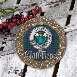Hope Celtic Circle Plaid Ornament Gift. Christmas Tree Ornament Tartan Ornament Great Christmas Ornaments Gift