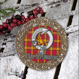 Scrymgeour Celtic Circle Plaid Ornament Gift. Christmas Tree Ornament Tartan Ornament Great Christmas Ornaments Gift