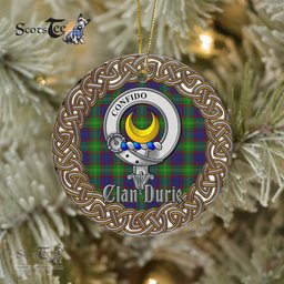 Durie Celtic Circle Plaid Ornament Gift. Christmas Tree Ornament Tartan Ornament Great Christmas Ornaments Gift