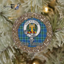 Falconer Celtic Circle Large Plaid Ornament Gift. Christmas Tree Ornament Tartan Ornament Great Christmas Ornaments Gift