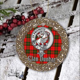 Dunbar Celtic Circle Plaid Ornament Gift. Christmas Tree Ornament Tartan Ornament Great Christmas Ornaments Gift