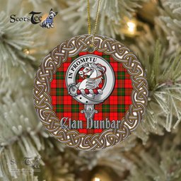 Dunbar Celtic Circle Plaid Ornament Gift. Christmas Tree Ornament Tartan Ornament Great Christmas Ornaments Gift