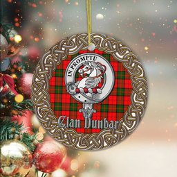 Dunbar Celtic Circle Plaid Ornament Gift. Christmas Tree Ornament Tartan Ornament Great Christmas Ornaments Gift