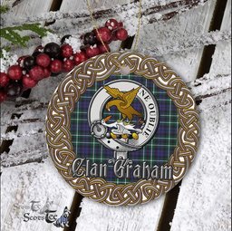 Graham Celtic Circle Plaid Ornament Gift. Christmas Tree Ornament Tartan Ornament Great Christmas Ornaments Gift