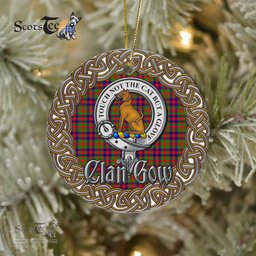 Gow Celtic Circle Plaid Ornament Gift. Christmas Tree Ornament Tartan Ornament Great Christmas Ornaments Gift