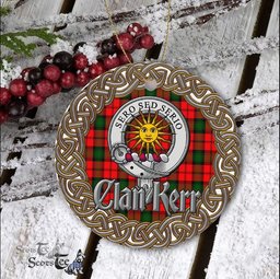 Kerr Celtic Circle Plaid Ornament Gift. Christmas Tree Ornament Tartan Ornament Great Christmas Ornaments Gift