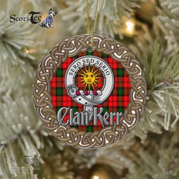 Kerr Celtic Circle Plaid Ornament Gift. Christmas Tree Ornament Tartan Ornament Great Christmas Ornaments Gift