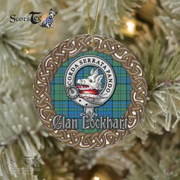 Lockhart Celtic Circle Plaid Ornament Gift. Christmas Tree Ornament Tartan Ornament Great Christmas Ornaments Gift