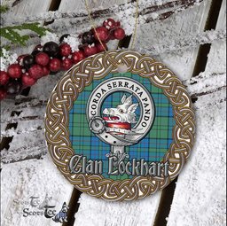 Lockhart Celtic Circle Plaid Ornament Gift. Christmas Tree Ornament Tartan Ornament Great Christmas Ornaments Gift