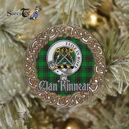 Kinnear Celtic Circle Plaid Ornament Gift. Christmas Tree Ornament Tartan Ornament Great Christmas Ornaments Gift