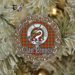 Lennox Celtic Circle Plaid Ornament Gift. Christmas Tree Ornament Tartan Ornament Great Christmas Ornaments Gift