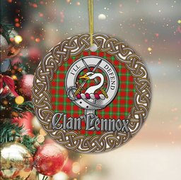 Lennox Celtic Circle Plaid Ornament Gift. Christmas Tree Ornament Tartan Ornament Great Christmas Ornaments Gift