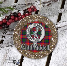 Riddell Celtic Circle Plaid Ornament Gift. Christmas Tree Ornament Tartan Ornament Great Christmas Ornaments Gift