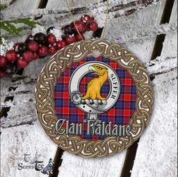 Haldane Celtic Circle Plaid Ornament Gift. Christmas Tree Ornament Tartan Ornament Great Christmas Ornaments Gift