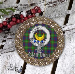Durie Celtic Circle Plaid Ornament Gift. Christmas Tree Ornament Tartan Ornament Great Christmas Ornaments Gift