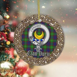 Durie Celtic Circle Plaid Ornament Gift. Christmas Tree Ornament Tartan Ornament Great Christmas Ornaments Gift