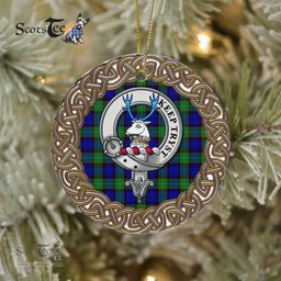 Sempill Celtic Circle Plaid Ornament Gift. Christmas Tree Ornament Tartan Ornament Great Christmas Ornaments Gift