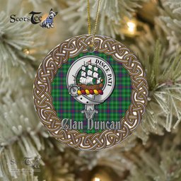 Duncan Celtic Circle Plaid Ornament Gift. Christmas Tree Ornament Tartan Ornament Great Christmas Ornaments Gift