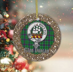 Duncan Celtic Circle Plaid Ornament Gift. Christmas Tree Ornament Tartan Ornament Great Christmas Ornaments Gift