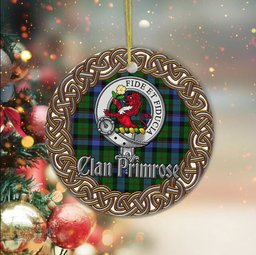 Clan Primrose Ornaments Primrose Celtic Circle Plaid Ornament Gift. Christmas Tree Ornament Tartan Ornament Great Christmas Ornaments Gift