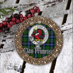 Clan Primrose Ornaments Primrose Celtic Circle Plaid Ornament Gift. Christmas Tree Ornament Tartan Ornament Great Christmas Ornaments Gift
