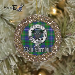 Turnbull Celtic Circle Plaid Ornament Gift. Christmas Tree Ornament Tartan Ornament Great Christmas Ornaments Gift
