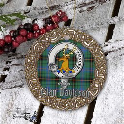 Davidson Celtic Circle Plaid Ornament Gift. Christmas Tree Ornament Tartan Ornament Great Christmas Ornaments Gift