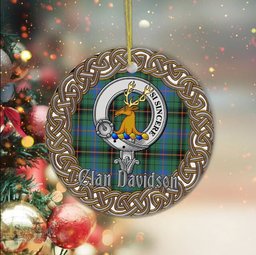 Davidson Celtic Circle Plaid Ornament Gift. Christmas Tree Ornament Tartan Ornament Great Christmas Ornaments Gift