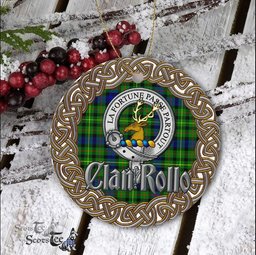 Rollo Celtic Circle Plaid Ornament Gift. Christmas Tree Ornament Tartan Ornament Great Christmas Ornaments Gift