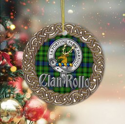 Rollo Celtic Circle Plaid Ornament Gift. Christmas Tree Ornament Tartan Ornament Great Christmas Ornaments Gift