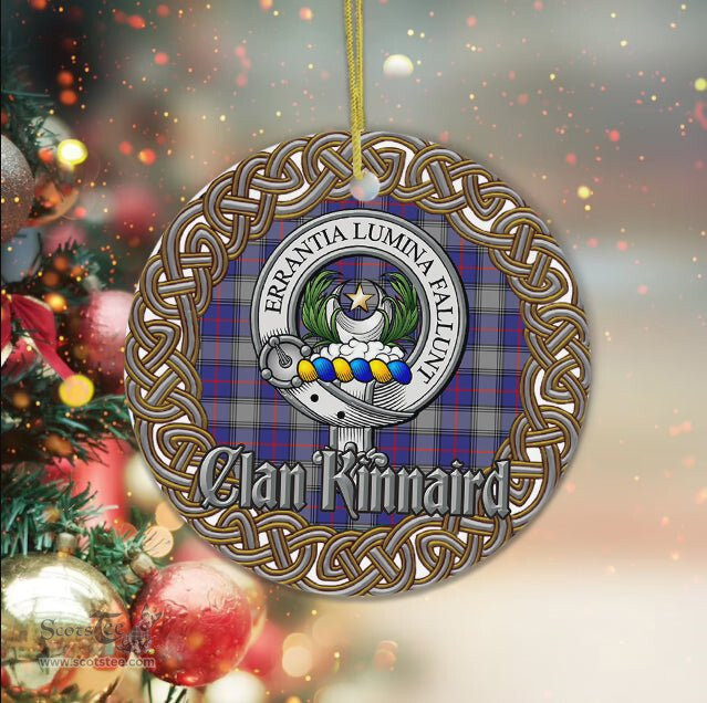 Kinnaird Celtic Circle Plaid Ornament Gift. Christmas Tree Ornament Tartan Ornament Great Christmas Ornaments Gift