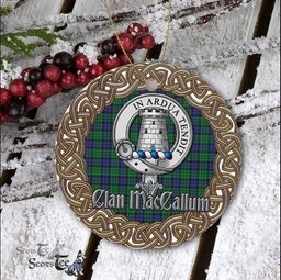 MacCallum Celtic Circle Plaid Ornament Gift. Christmas Tree Ornament Tartan Ornament Great Christmas Ornaments Gift