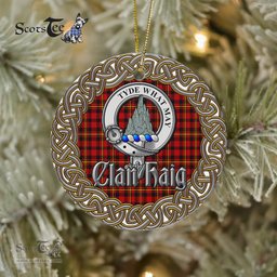 Haig Celtic Circle Plaid Ornament Gift. Christmas Tree Ornament Tartan Ornament Great Christmas Ornaments Gift