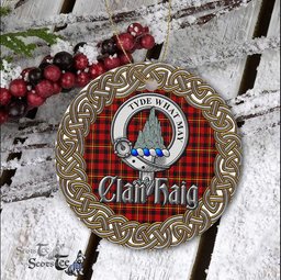 Haig Celtic Circle Plaid Ornament Gift. Christmas Tree Ornament Tartan Ornament Great Christmas Ornaments Gift