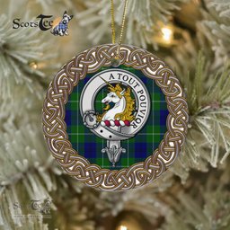Oliphant Celtic Circle Plaid Ornament Gift. Christmas Tree Ornament Tartan Ornament Great Christmas Ornaments Gift