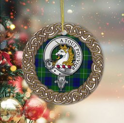 Oliphant Celtic Circle Plaid Ornament Gift. Christmas Tree Ornament Tartan Ornament Great Christmas Ornaments Gift