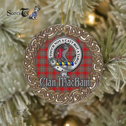 MacBain Celtic Circle Plaid Ornament Gift. Christmas Tree Ornament Tartan Ornament Great Christmas Ornaments Gift