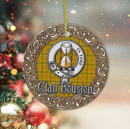 Houston Celtic Circle Plaid Ornament Gift. Christmas Tree Ornament Tartan Ornament Great Christmas Ornaments Gift