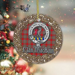 MacBain Celtic Circle Plaid Ornament Gift. Christmas Tree Ornament Tartan Ornament Great Christmas Ornaments Gift
