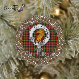 Fullerton Celtic Circle Plaid Ornament Gift. Christmas Tree Ornament Tartan Ornament Great Christmas Ornaments Gift