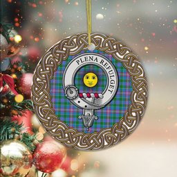 Pitcairn Celtic Circle Plaid Ornament Gift. Christmas Tree Ornament Tartan Ornament Great Christmas Ornaments Gift