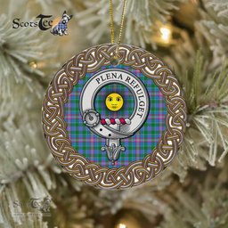 Pitcairn Celtic Circle Plaid Ornament Gift. Christmas Tree Ornament Tartan Ornament Great Christmas Ornaments Gift
