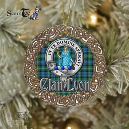 Lyon Celtic Circle Plaid Ornament Gift. Christmas Tree Ornament Tartan Ornament Great Christmas Ornaments Gift