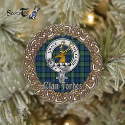 Forbes Celtic Circle Plaid Ornament Gift. Christmas Tree Ornament Tartan Ornament Great Christmas Ornaments Gift