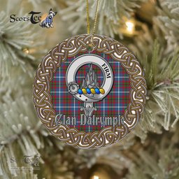Dalrymple Celtic Circle Plaid Ornament Gift. Christmas Tree Ornament Tartan Ornament Great Christmas Ornaments Gift