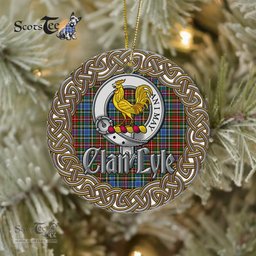 Lyle Celtic Circle Plaid Ornament Gift. Christmas Tree Ornament Tartan Ornament Great Christmas Ornaments Gift