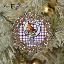 Boswell Celtic Circle Plaid Ornament Gift. Christmas Tree Ornament Cleland Clan Tartan Ornament Great Boswell Ornaments Gift