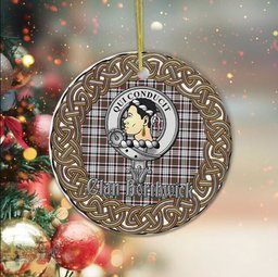 Borthwick Celtic Circle Plaid Ornament Gift. Christmas Tree Ornament Cleland Clan Tartan Ornament Great Borthwick Ornaments Gift
