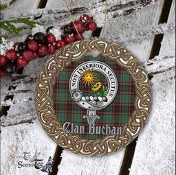 Buchan Celtic Circle Plaid Ornament Gift. Christmas Tree Ornament Brodie Clan Tartan Ornament Great Christmas Ornaments Gift